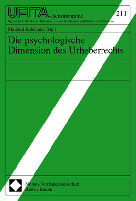 Die psychologische Dimension des Urheberrechts | Buch | 978-3-8329-0312-1 | sack.de