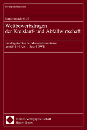 Monopolkommission | Monopolkommission: Sondergutachten 37. Wettbewerbsfragen der | Buch | 978-3-8329-0330-5 | sack.de