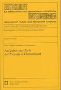 Eichhorn / Goehrmann |  Aufgaben und Ziele der Messen in Deutschland | Buch |  Sack Fachmedien