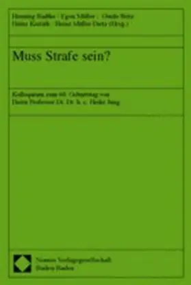 Radtke / Müller / Britz |  Muss Strafe sein? | Buch |  Sack Fachmedien