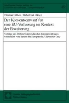 Calliess / Isak |  Der Konventsentwurf für eine EU-Verfassung im Kontext der Erweiterung | Buch |  Sack Fachmedien