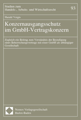 Konzernausgangsschutz im GmbH-Vertragskonzern | Buch | 978-3-8329-0952-9 | sack.de