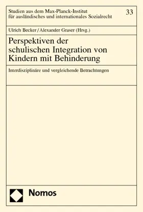 Becker / Graser |  Perspektiven der schulischen Integration von Kindern mit Behinderung | Buch |  Sack Fachmedien