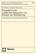 Becker / Graser |  Perspektiven der schulischen Integration von Kindern mit Beh | Buch |  Sack Fachmedien