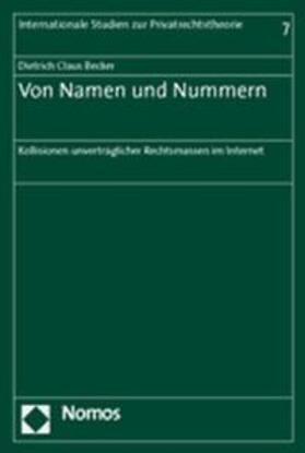 Becker | Von Namen und Nummern | Buch | 978-3-8329-1029-7 | sack.de