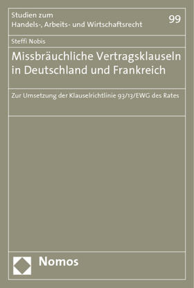 Nobis | Missbräuchliche Vertragsklauseln in Deutschland und Frankreich | Buch | 978-3-8329-1081-5 | sack.de