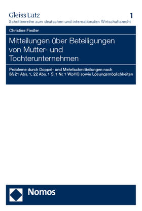 Fiedler |  Fiedler, C: Mitteilungen über Beteiligungen | Buch |  Sack Fachmedien