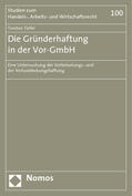  Die Gründerhaftung in der Vor-GmbH | Buch |  Sack Fachmedien