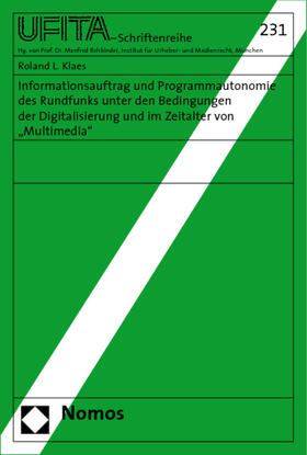 Informationsauftrag und Programmautonomie des Rundfunks unte | Buch | 978-3-8329-1256-7 | sack.de