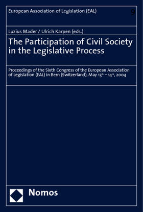 Mader / Karpen |  Participation of Civil Society in the Legislative Process | Buch |  Sack Fachmedien