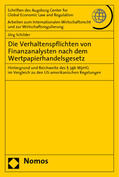  Schilder, J: Verhaltenspflichten von Finanzanalysten | Buch |  Sack Fachmedien