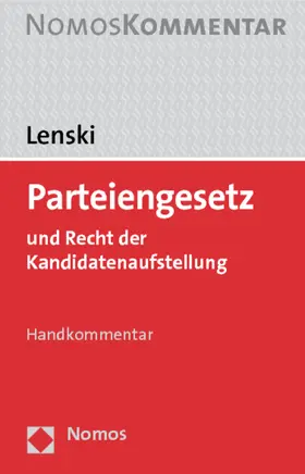 Lenski |  Parteiengesetz | Buch |  Sack Fachmedien