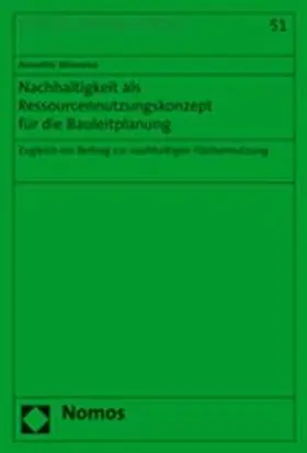  Nachhaltigkeit als Ressourcennutzungskonzept für die Bauleitplanung | Buch |  Sack Fachmedien