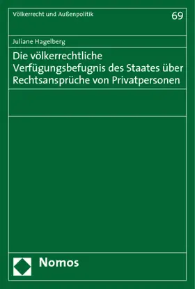 Hagelberg |  Die völkerrechtliche Verfügungsbefugnis des Staates über Rechtsansprüche von Privatpersonen | Buch |  Sack Fachmedien