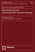 Forgó / Krügel / Rapp |  Zwecksetzung und informationelle Gewaltenteilung | Buch |  Sack Fachmedien