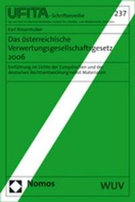 Riesenhuber |  Riesenhuber, K:  österreichische Verwertungsgesellschaften | Buch |  Sack Fachmedien