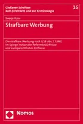  Strafbare Werbung | Buch |  Sack Fachmedien