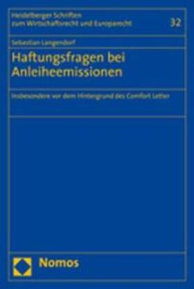 Langendorf | Langendorf, S: Haftungsfragen bei Anleiheemissionen | Buch | 978-3-8329-1953-5 | sack.de
