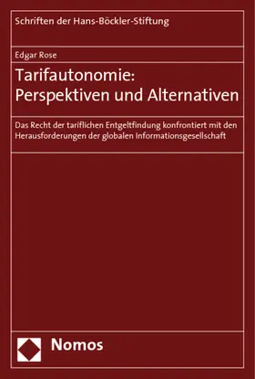 Rose |  Tarifautonomie: Perspektiven und Alternativen | Buch |  Sack Fachmedien