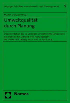 Oldiges |  Umweltqualität durch Planung | Buch |  Sack Fachmedien