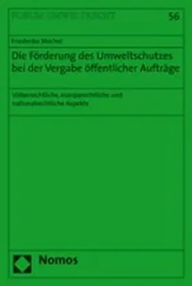 Mechel |  Die Förderung des Umweltschutzes bei der Vergabe öffentlicher Aufträge | Buch |  Sack Fachmedien