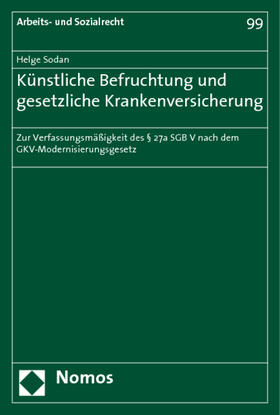 Sodan | Künstliche Befruchtung und gesetzliche Krankenversicherung | Buch | 978-3-8329-2479-9 | sack.de
