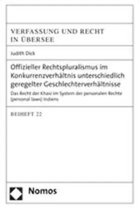 Dick |  Offizieller Rechtspluralismus im Konkurrenzverhältnis unterschiedlich geregelter Geschlechterverhältnisse | Buch |  Sack Fachmedien