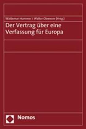 Hummer / Obwexer | Der Vertrag über eine Verfassung für Europa | Buch | sack.de