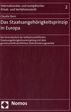 Stern |  Das Staatsangehörigkeitsprinzip in Europa | Buch |  Sack Fachmedien