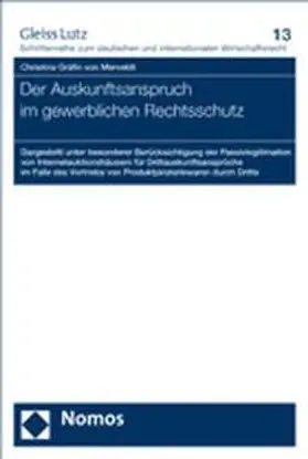 Merveldt |  Der Auskunftsanspruch im gewerblichen Rechtsschutz | Buch |  Sack Fachmedien