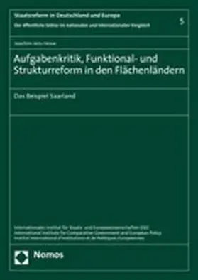 Hesse | Aufgabenkritik, Funktional- und Strukturreform in den Flächenländern | Buch | 978-3-8329-2945-9 | sack.de