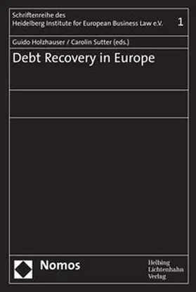 Holzhauser / Sutter |  Debt Recovery in Europe | Buch |  Sack Fachmedien