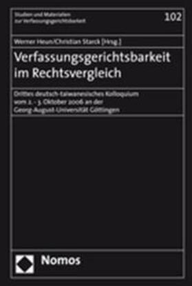 Starck / Heun | Verfassungsgerichtsbarkeit im Rechtsvergleich | Buch | sack.de