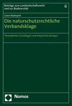 Radespiel |  Die naturschutzrechtliche Verbandsklage | Buch |  Sack Fachmedien