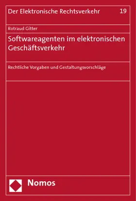 Gitter |  Softwareagenten im elektronischen Geschäftsverkehr | Buch |  Sack Fachmedien