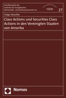Beuchler | Beuchler, H: Class Actions und Securities Class Actions | Buch | 978-3-8329-3268-8 | sack.de