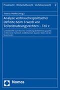 Pfeiffer |  Analyse verbraucherpolitischer Defizite/Teilnutzung. | Buch |  Sack Fachmedien