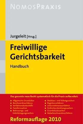 Jurgeleit |  Freiwillige Gerichtsbarkeit | Buch |  Sack Fachmedien