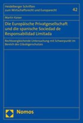 Kaiser | Kaiser, M: Europäische Privatgesellschaft | Buch | 978-3-8329-3427-9 | sack.de