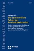 Kraenz |  Der strafrechtliche Schutz des Persönlichkeitsrechts | Buch |  Sack Fachmedien