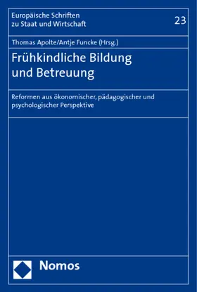 Apolte / Funcke |  Frühkindliche Bildung und Betreuung | Buch |  Sack Fachmedien