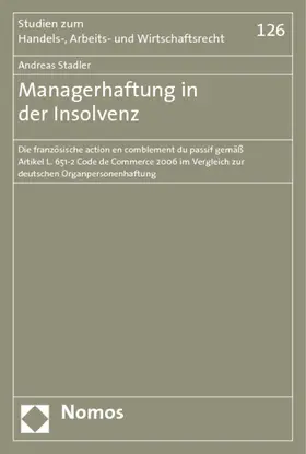 Stadler |  Managerhaftung in der Insolvenz | Buch |  Sack Fachmedien