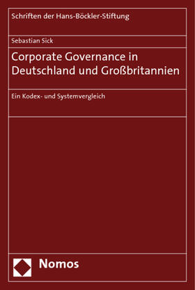 Sick |  Corporate Governance in Deutschland und Großbritannien | Buch |  Sack Fachmedien