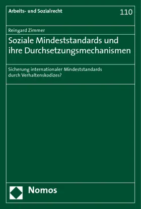 Zimmer |  Soziale Mindeststandards und ihre Durchsetzungsmechanismen | Buch |  Sack Fachmedien