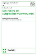 Pernfuß |  Pernfuß, A: Effizienz des Europäischen Mahnverfahrens | Buch |  Sack Fachmedien