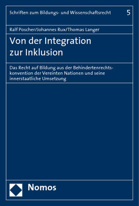 Poscher / Rux / Langer | Von der Integration zur Inklusion | Buch | 978-3-8329-4004-1 | sack.de