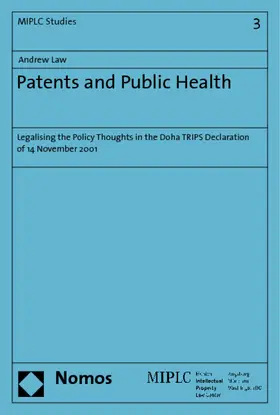 Law |  Patents and Public Health | Buch |  Sack Fachmedien