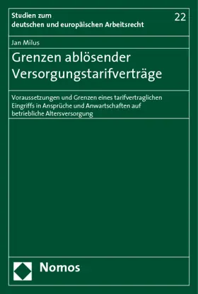 Milus |  Grenzen ablösender Versorgungstarifverträge | Buch |  Sack Fachmedien