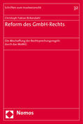 Birkendahl |  Reform des GmbH-Rechts | Buch |  Sack Fachmedien