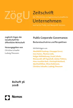 Schaefer / Theuvsen |  Public Corporate Governance | Buch |  Sack Fachmedien